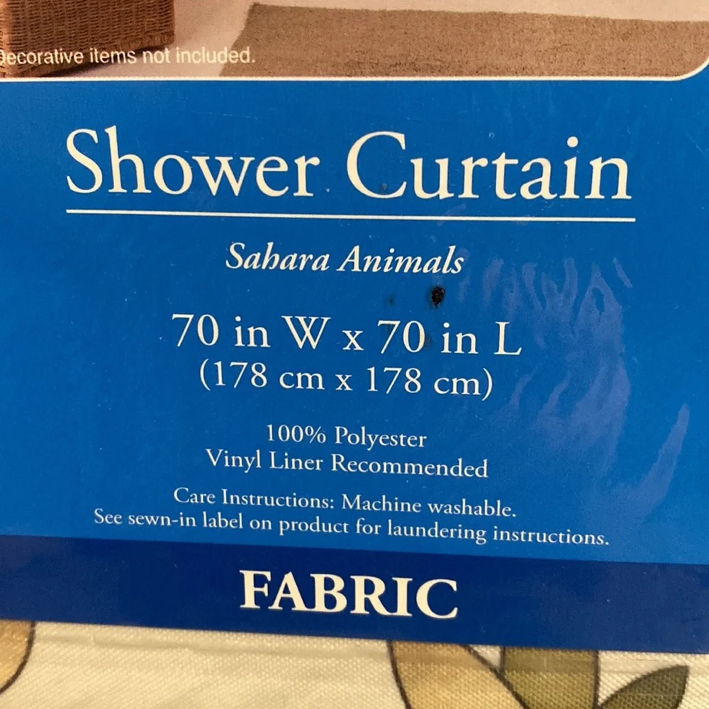 Sahara Animals fabric shower curtain